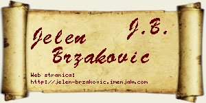 Jelen Brzaković vizit kartica